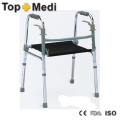 Altura ajustável Leve homem Elder Man Walking Rollator com assento